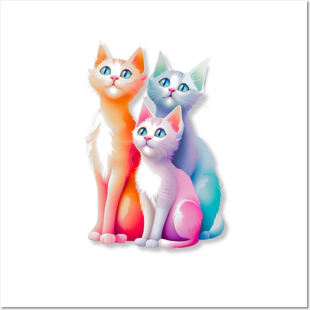 Cat lover, Colorful Kitties Wall Art by Jenerations